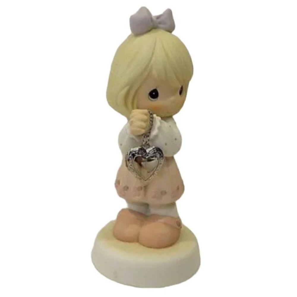 PRECIOUS MOMENTS FRIENDS ARE HELD WITHIN THE HEART FIGURINE